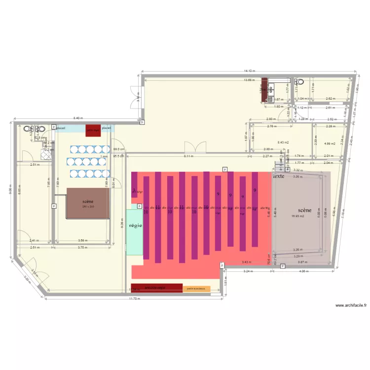plan th&eacute;&acirc;tre V10 d. Plan de 