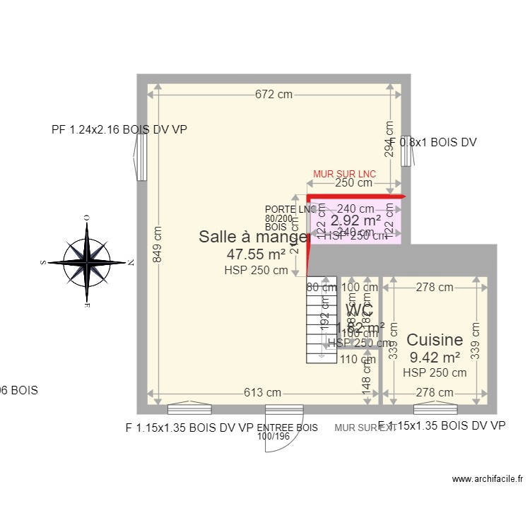 Visier. Plan de 28 pièces et 167 m2