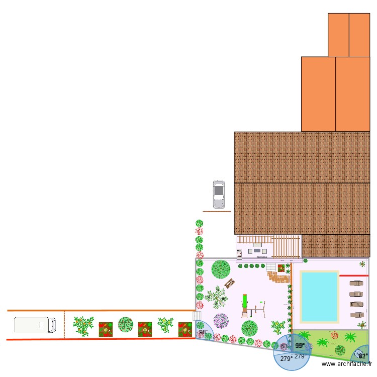 plan extérieur. Plan de 2 pièces et 371 m2