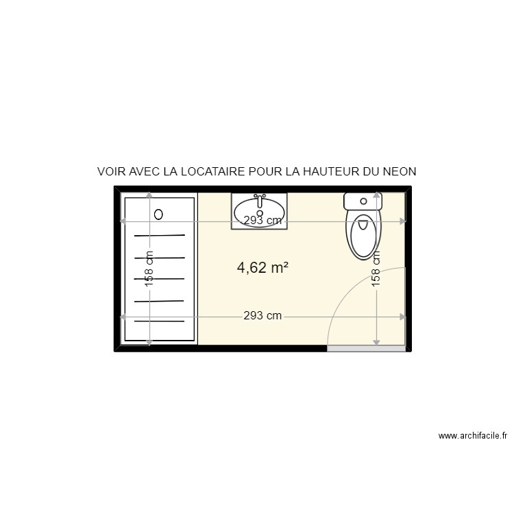 MARCQ JEANNINE . Plan de 1 pièce et 5 m2