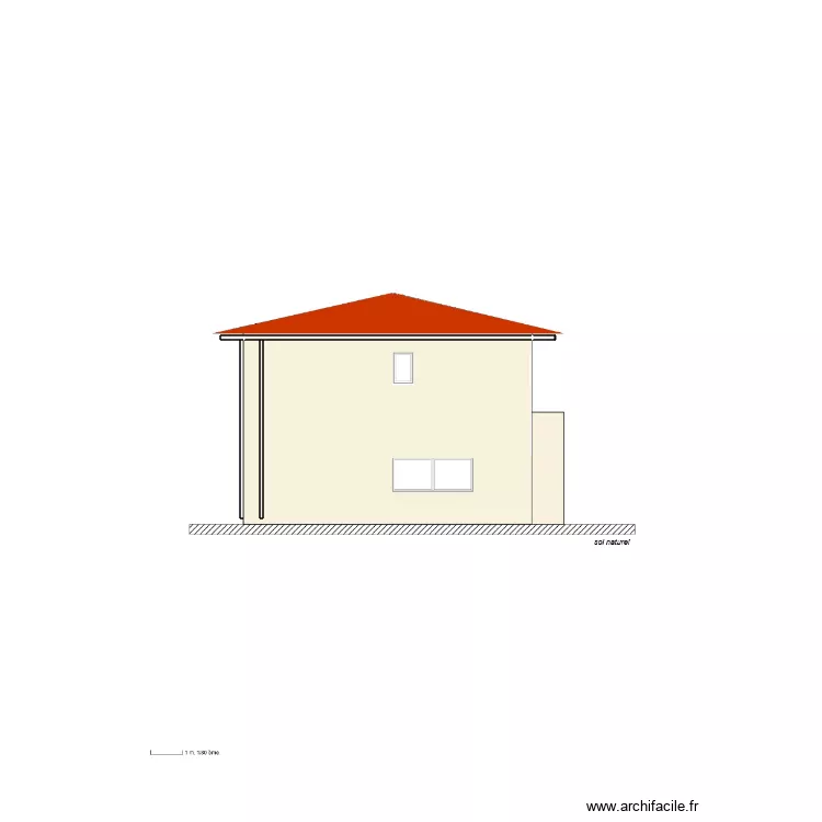 facade nord 2. Plan de 