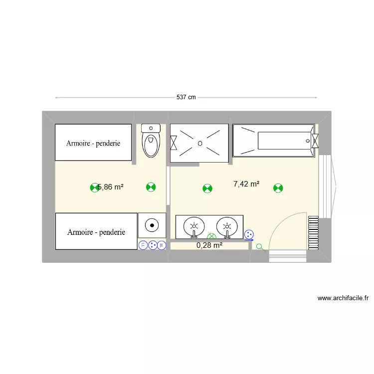 sdb paradis V6. Plan de 