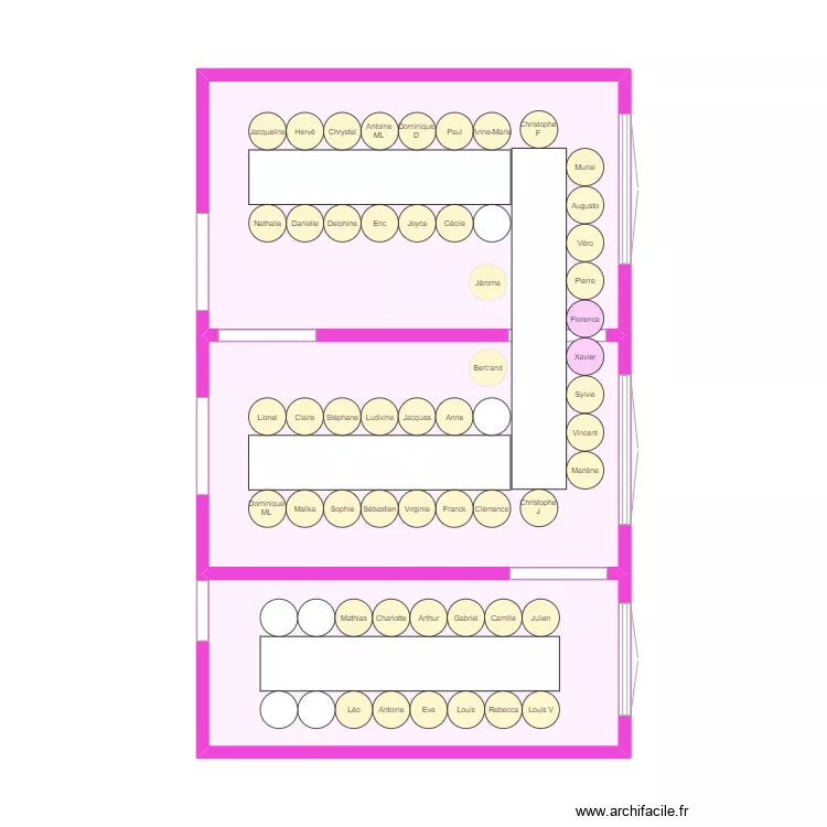 plan de table. Plan de 