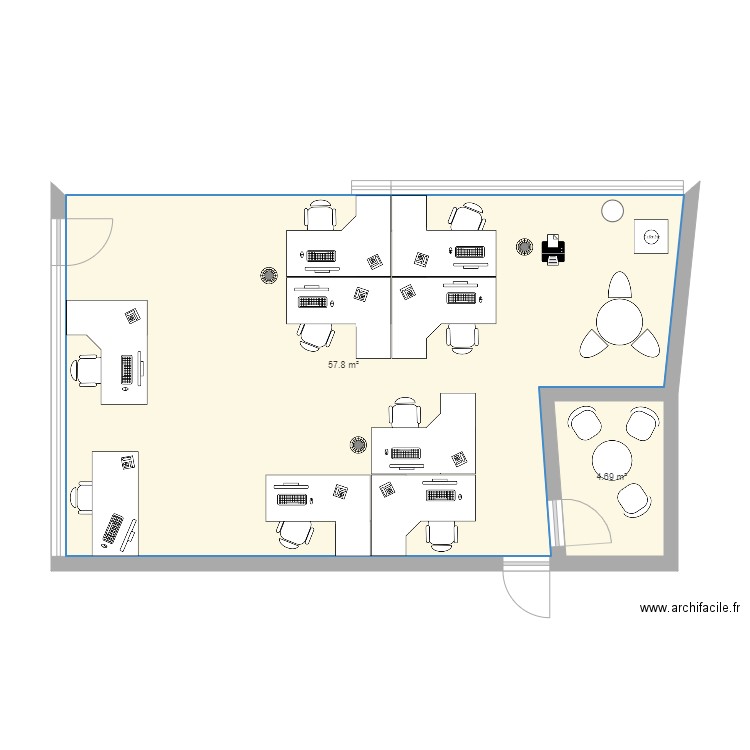 Bureau CTT. Plan de 0 pièce et 0 m2