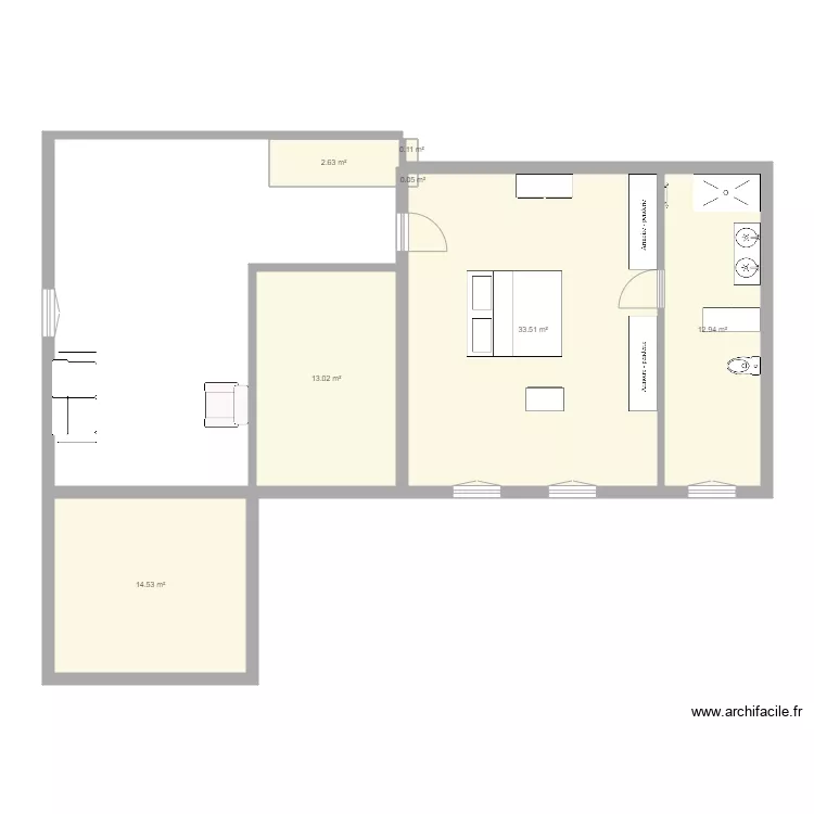 1er &eacute;tage Marina et Frost v3. Plan de 