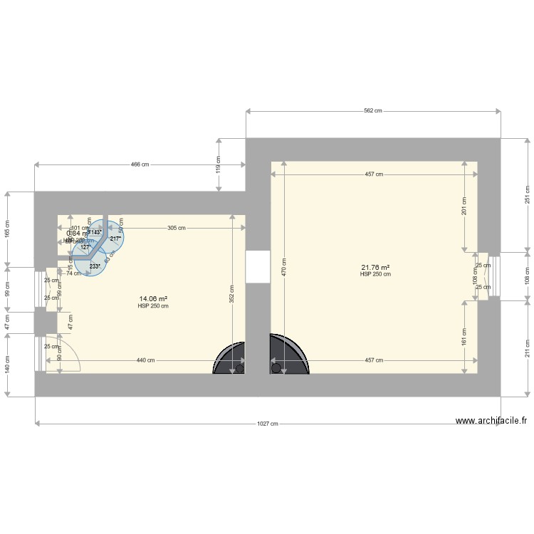 GRIVEY Existant. Plan de 0 pièce et 0 m2