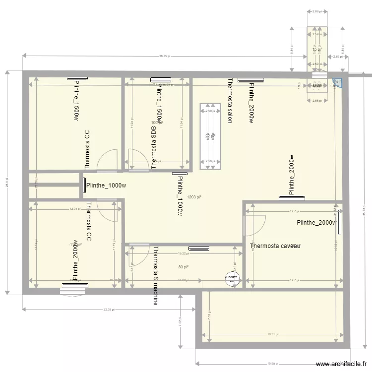 Maison St&eacute;phane. Plan de 