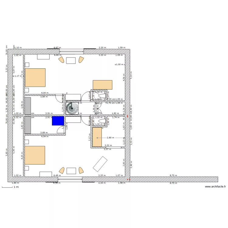 Ruine Etage. Plan de 