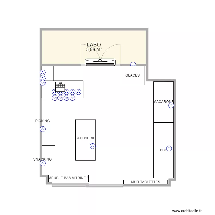 BOUTIQUE PLUVIGNER. Plan de 