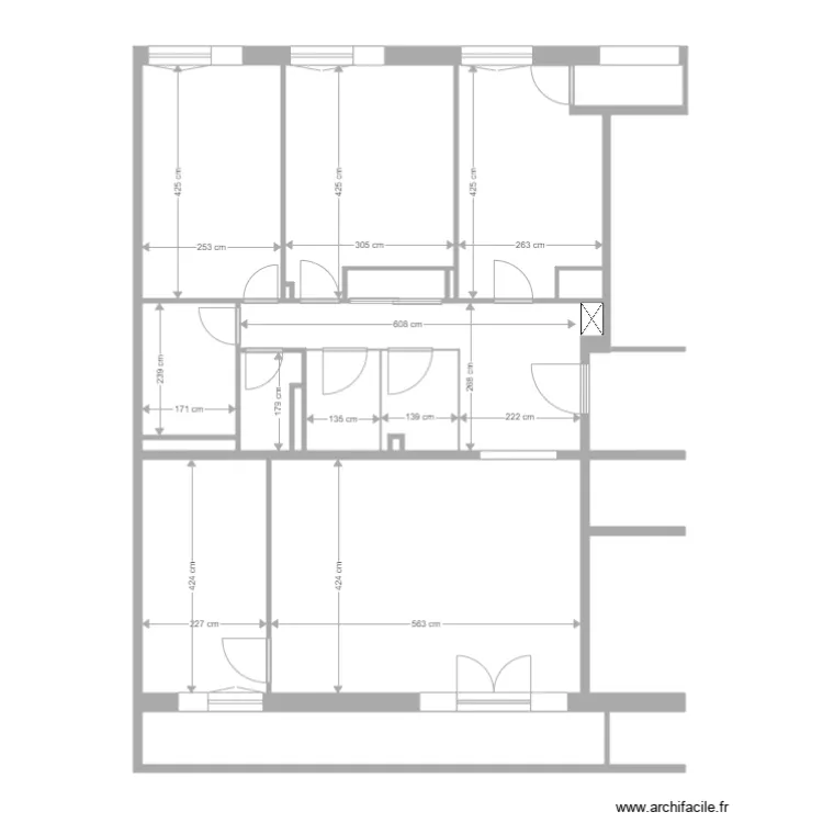 Appart Versailles existant. Plan de 