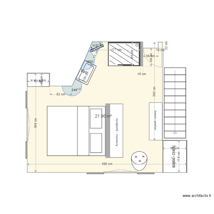 Chambre 2. Plan de 0 pièce et 0 m2