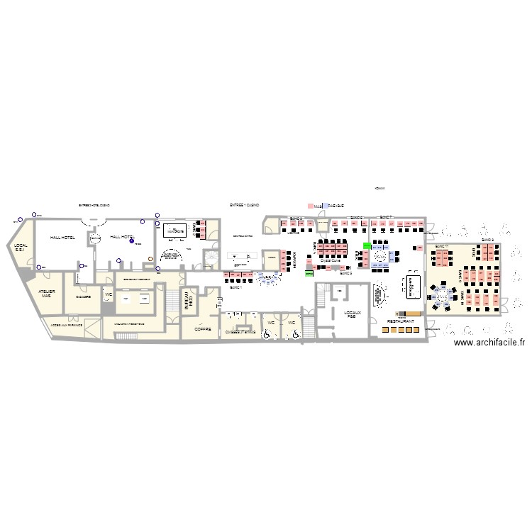 Plan de salle RDC au 03 juin 2020 sauvegarde. Plan de 0 pièce et 0 m2