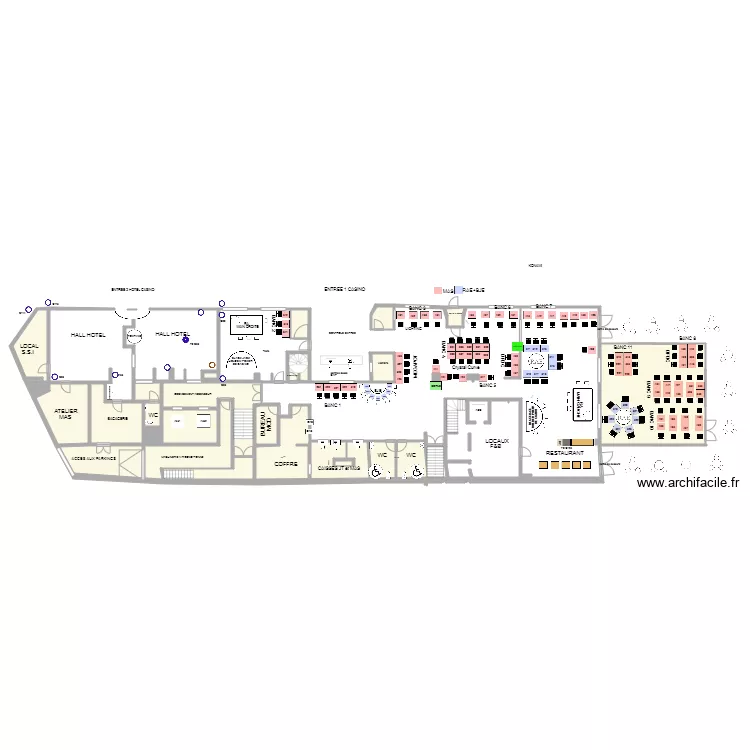 Plan de salle RDC au 03 juin 2020 sauvegarde. Plan de 