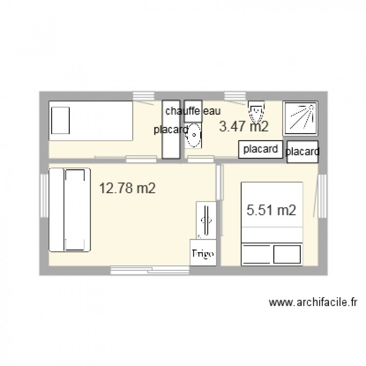 mobil home version 1. Plan de 0 pièce et 0 m2