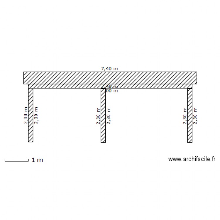vue de face. Plan de 0 pièce et 0 m2