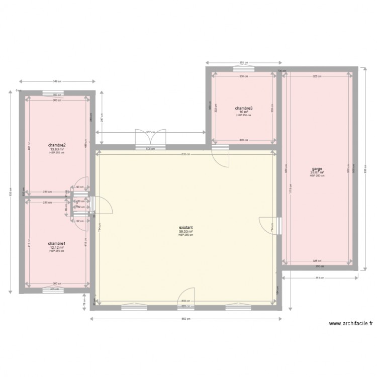 plan de masse 1 garage. Plan de 0 pièce et 0 m2