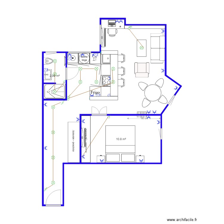 Studio Moncey 5 elec. Plan de 0 pièce et 0 m2