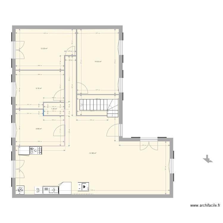 CuisineEQUIPEEBureau. Plan de 0 pièce et 0 m2