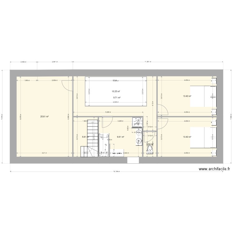 plan n1 nouvelle maison 1er etage avec tremis. Plan de 0 pièce et 0 m2