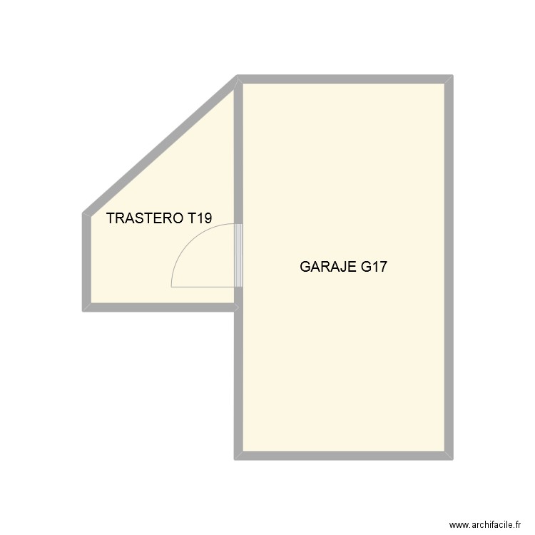 TRASTERO Y GARAJE OBISPO CONGET . Plan de 2 pièces et 15 m2