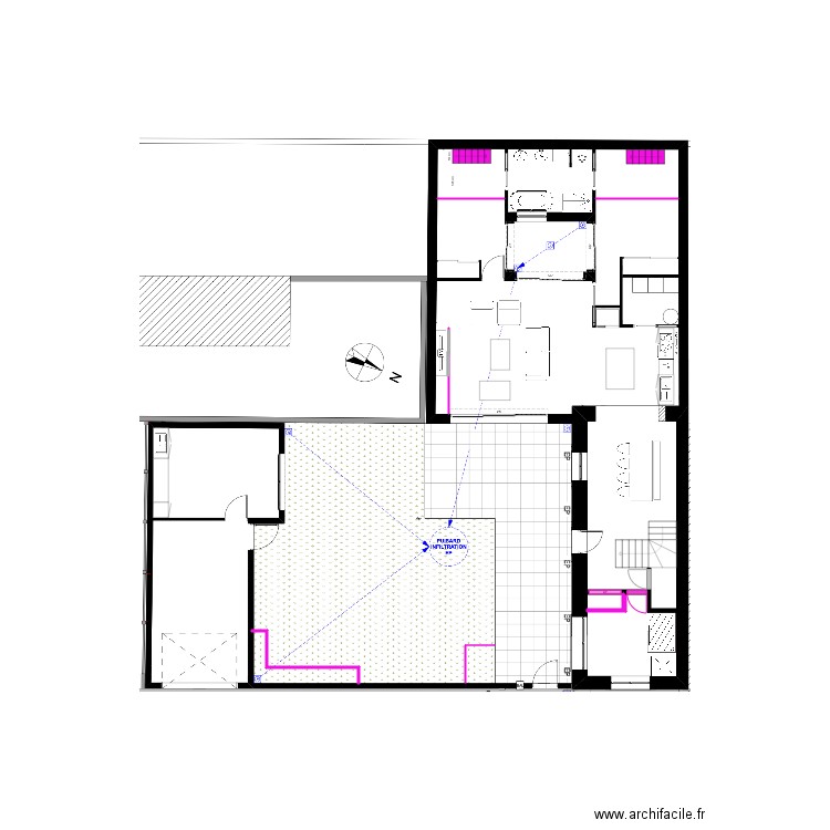 VIERGE Extension et existant rdc 2020. Plan de 0 pièce et 0 m2