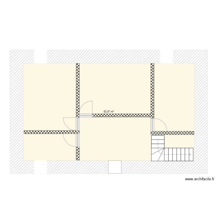 LASNE . Plan de 1 pièce et 64 m2