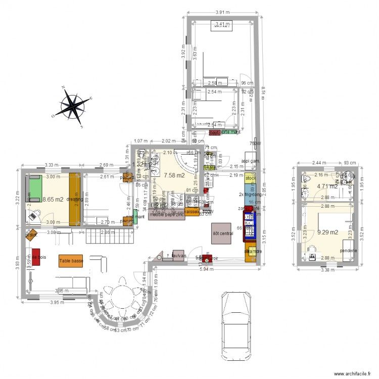 agrandissement cuisine 15 avec cotes 4. Plan de 0 pièce et 0 m2