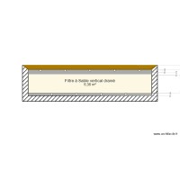 Plan de coupe filtre vertical drainé