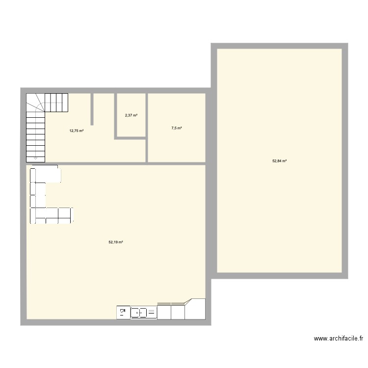 Maison 1. Plan de 5 pièces et 128 m2
