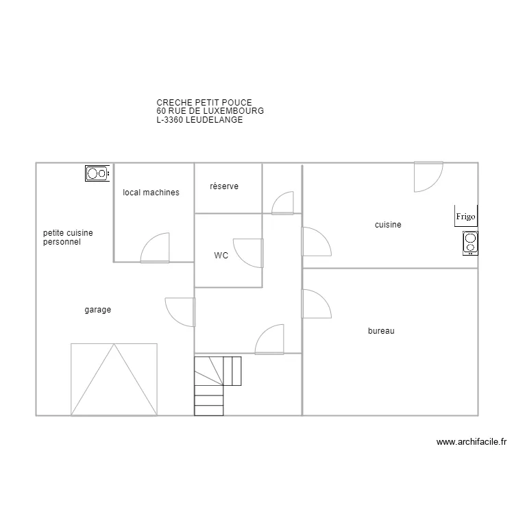 PLAN CRECHE PETIT POUCE. Plan de 