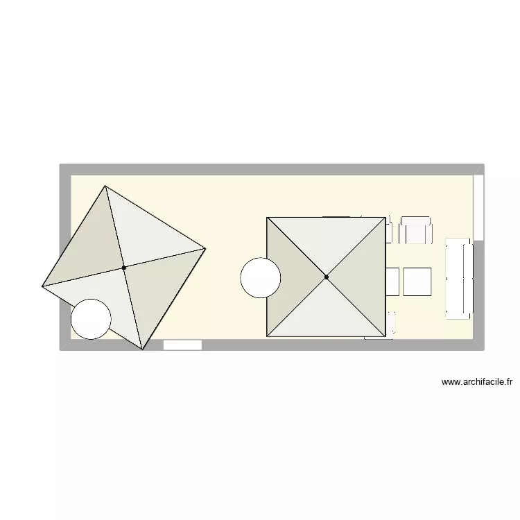 Terrasse Cuisine Pondauge. Plan de 
