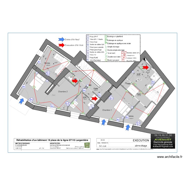 2eme etage LEBLANC 1309 avec vmc. Plan de 0 pièce et 0 m2