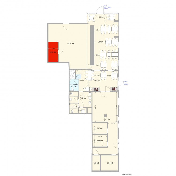 Plan modifié 5bis. Plan de 0 pièce et 0 m2