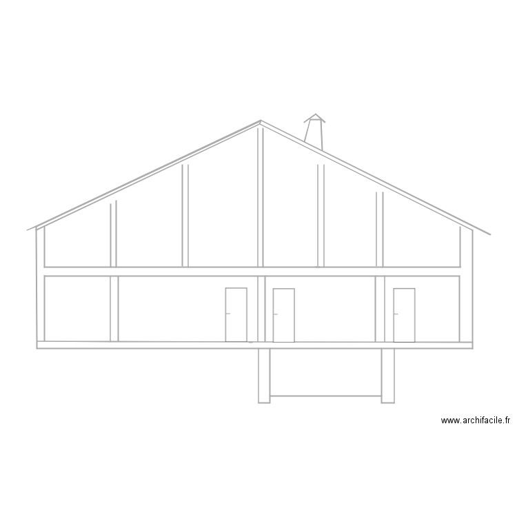 coupe 1. Plan de 0 pièce et 0 m2