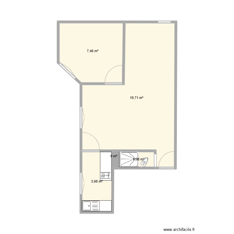 T2 Issy les Moulineaux initial. Plan de 0 pièce et 0 m2
