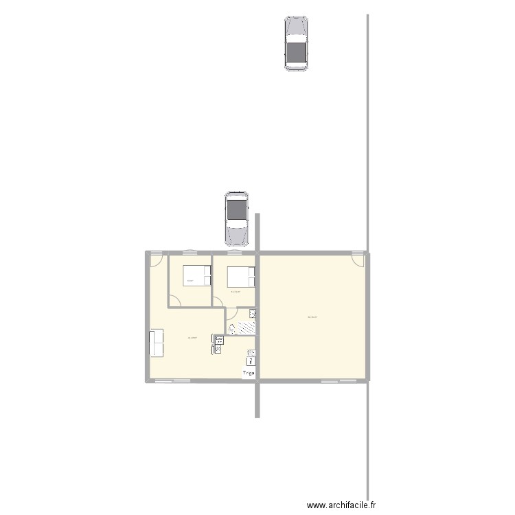 projet plein pied. Plan de 0 pièce et 0 m2