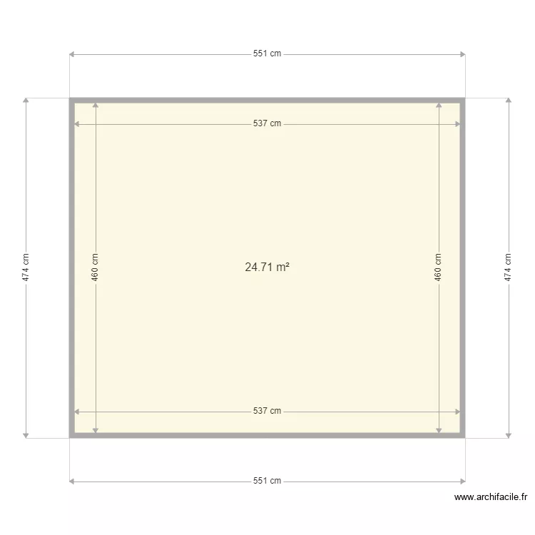 F2 rdc cote garage. Plan de 