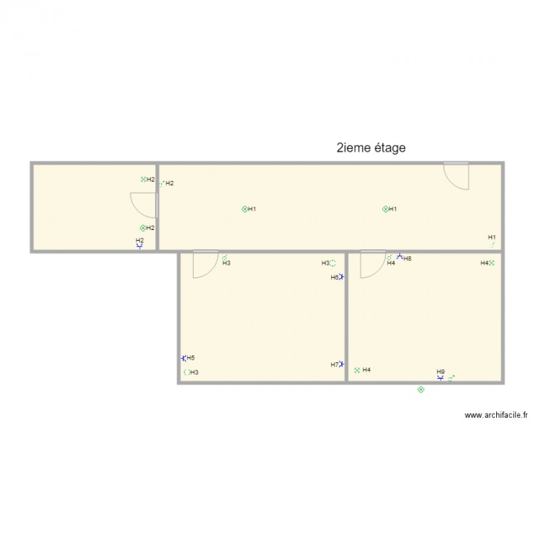 Loom - maison - 2ieme etage. Plan de 4 pièces et 81 m2