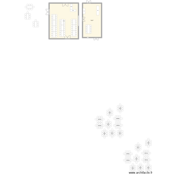 Mariage plan de table. Plan de 2 pièces et 166 m2