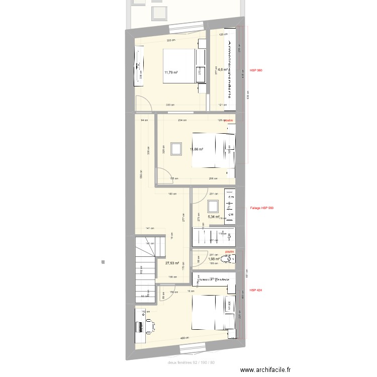 BAIXAS PROJET. Plan de 11 pièces et 252 m2