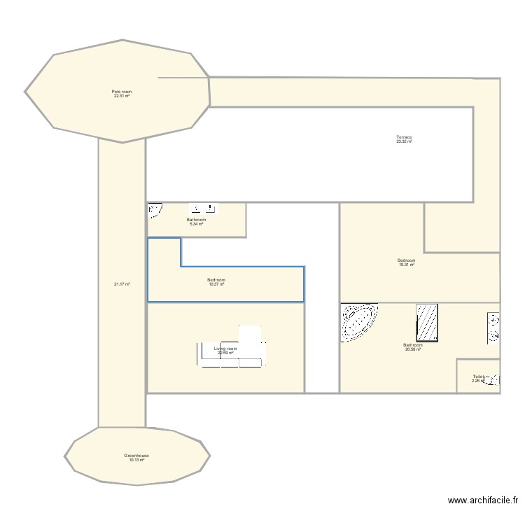 gop. Plan de 0 pièce et 0 m2