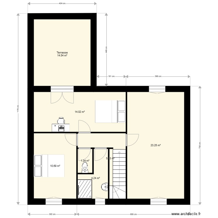 Bestanco étage 1 Chatillon 100. Plan de 0 pièce et 0 m2