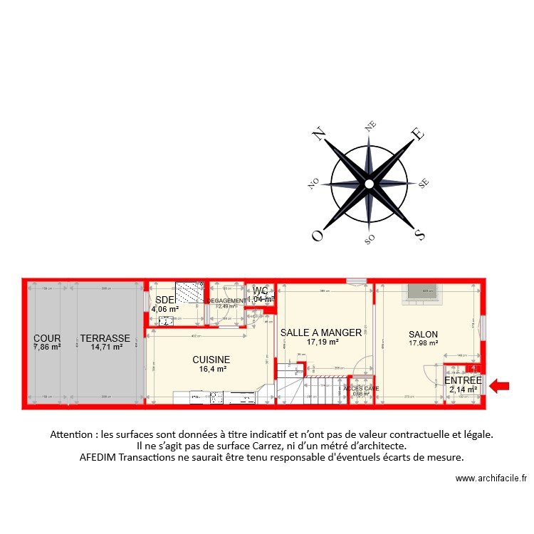 bi 6667 rdc Pascal. Plan de 11 pièces et 85 m2