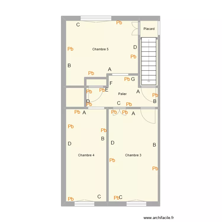 Croquis ARGANT Etage. Plan de 