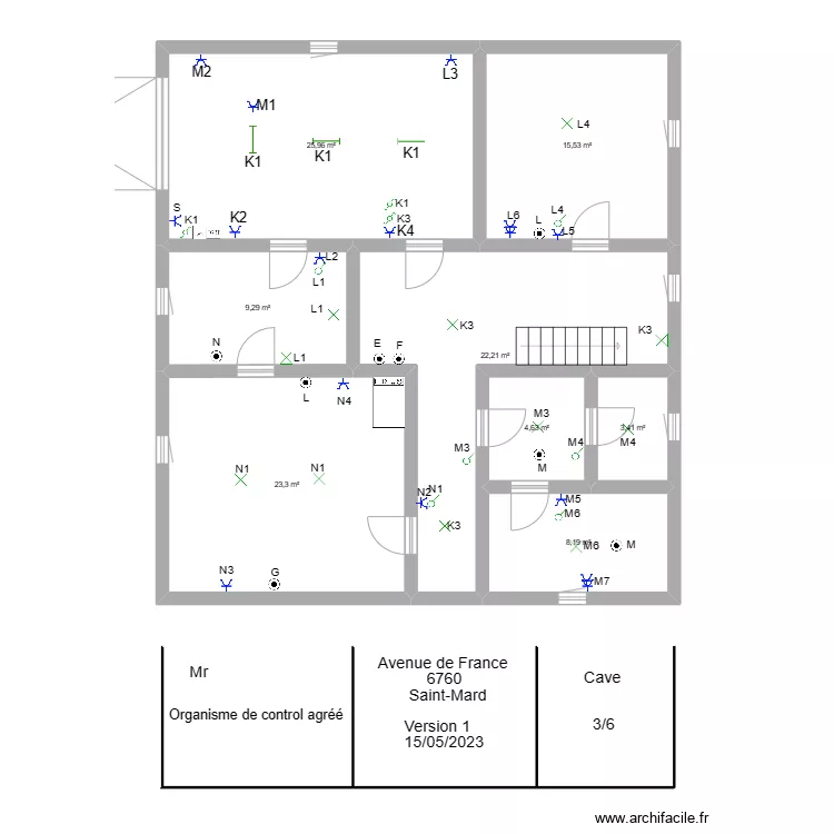 Saint Mard Cave. Plan de 