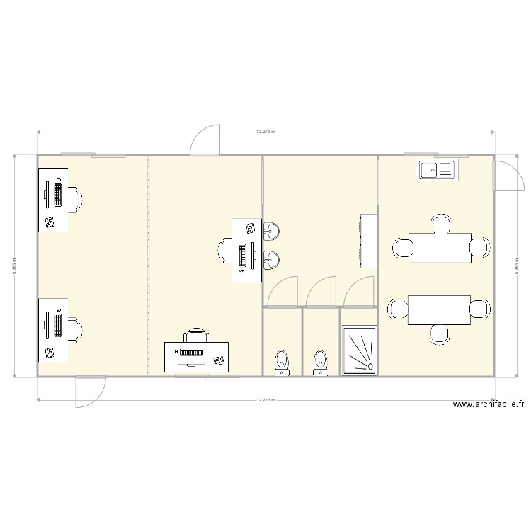 LIEBHERR ST PRIEST. Plan de 7 pièces et 71 m2