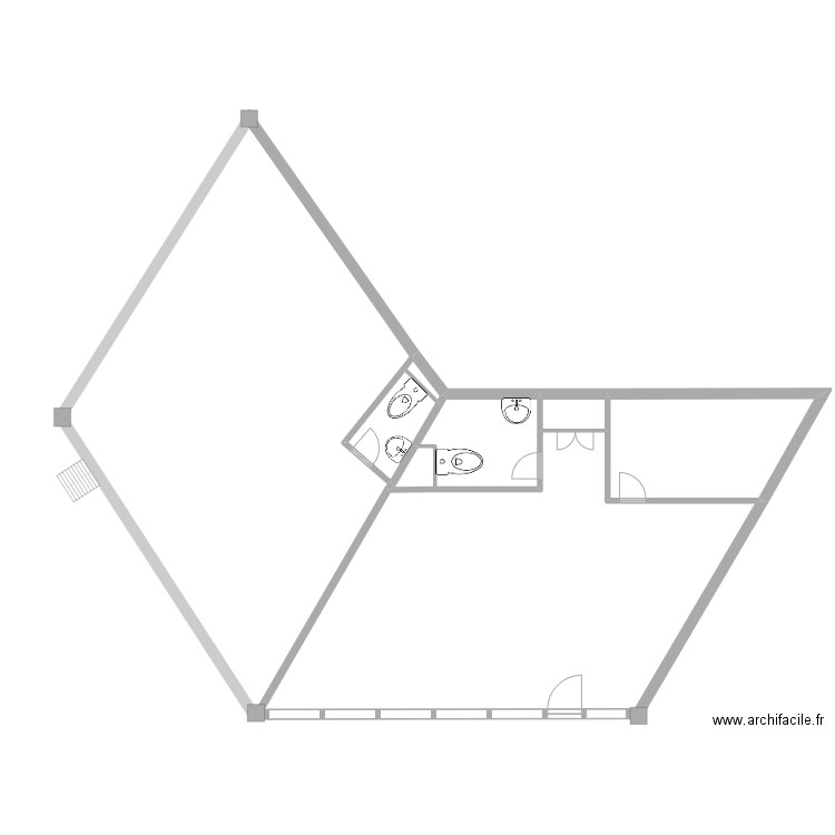 amplif. Monptl.. Plan de 8 pièces et 1720 m2