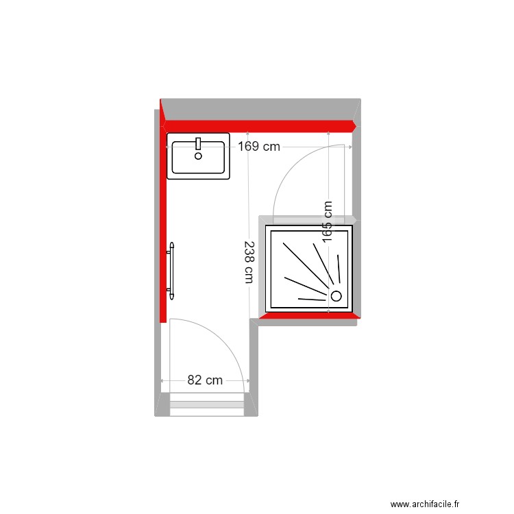 masfeurier. Plan de 1 pièce et 1 m2