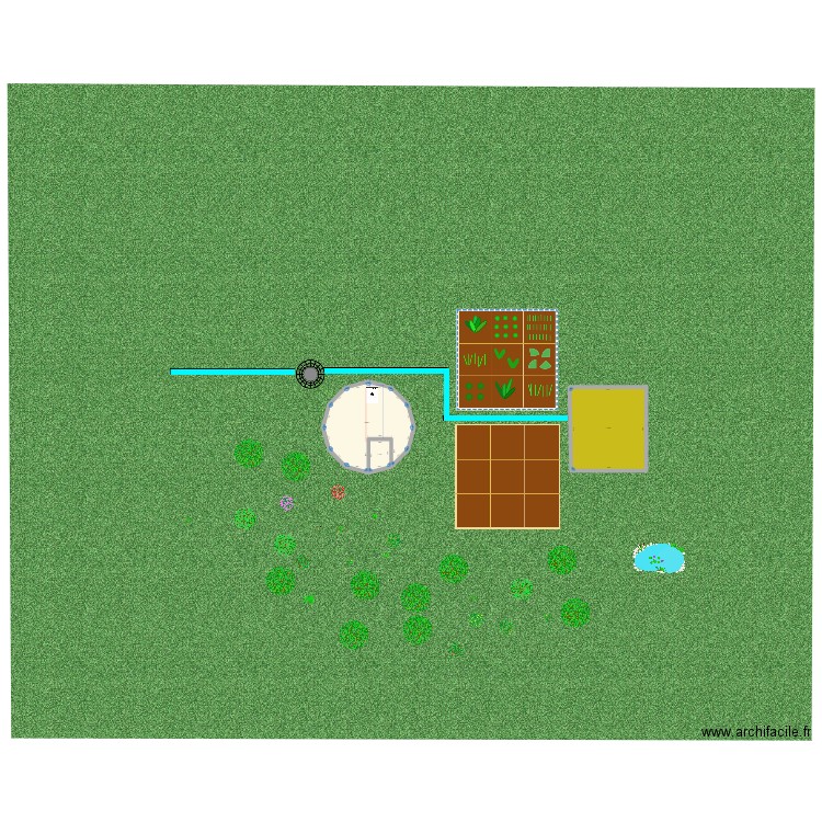 Maison autonome. Plan de 3 pièces et 225 m2