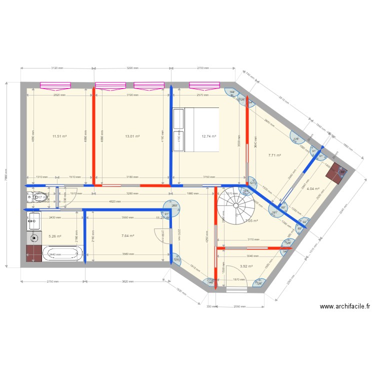 Plan RDC Appart Hotel PROJET 2. Plan de 0 pièce et 0 m2
